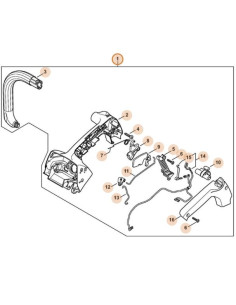 Carcasa de empuñadura motosierra STIHL 2