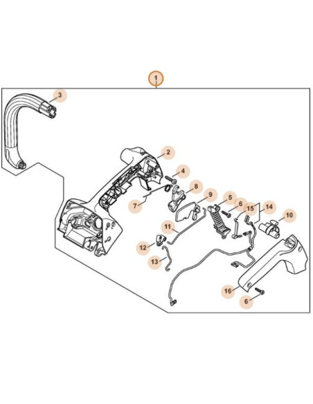 Carcasa de empuñadura motosierra STIHL