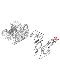 Tapa mecanismo freno de cadena motosierra STIHL 2