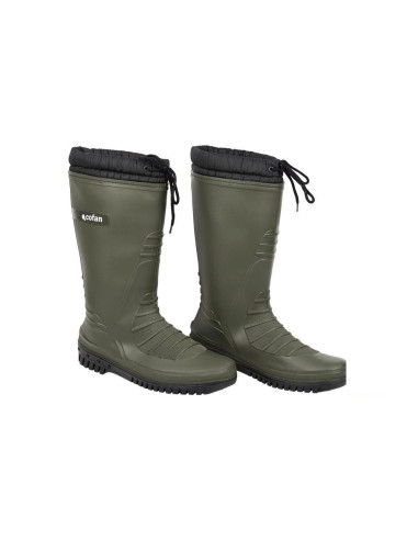 Botas de agua verdes con forro polar