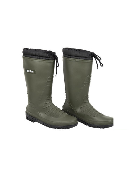 Botas de agua verdes con forro polar