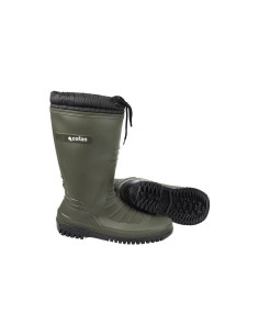 Botas de agua verdes con forro polar 2