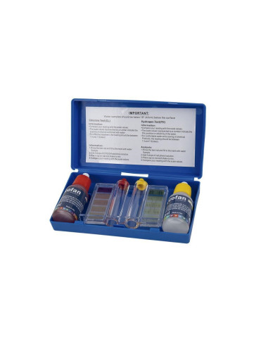 Kit con test de cloro y pH para piscinas