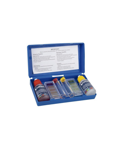 Kit con test de cloro y pH para piscinas