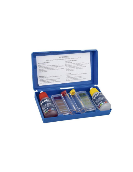 Kit con test de cloro y pH para piscinas