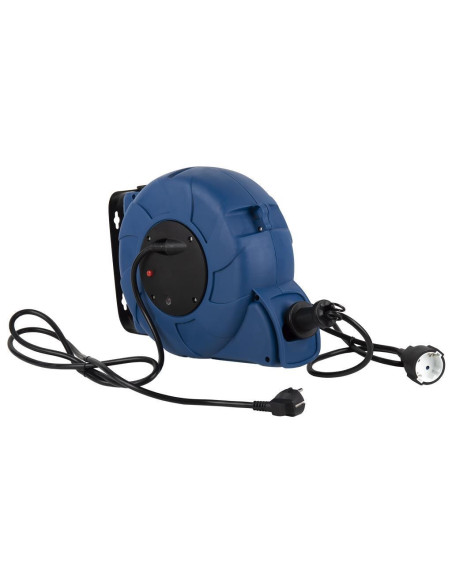 Enrollacables automático con soporte para pared