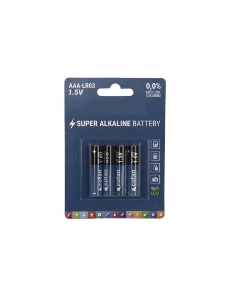 Blíster 4 pilas alcalinas LR03AAA/1.5V