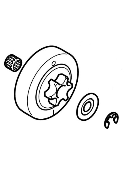 Juego de piñón de cadena 3/8"P 6D STIHL