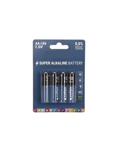 Blíster 4 pilas alcalinas LR6AA/1,5V