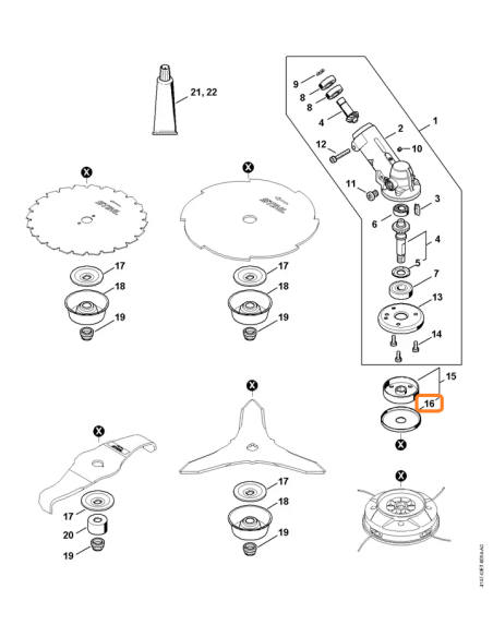 Jgo. disco de proteccion STIHL