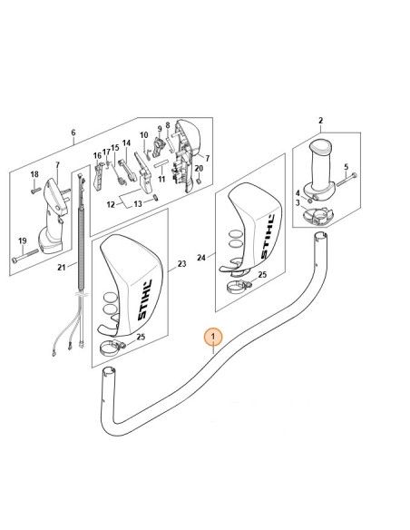 Manillar tubular desbrozadora STIHL