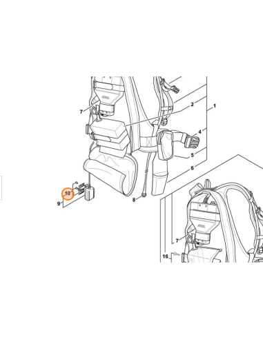 Grapa sistema de porte STIHL