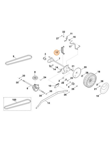 Resorte de traccion VIKING-STIHL