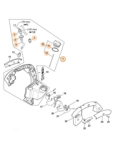Bastidor del manillar con deposito STIHL