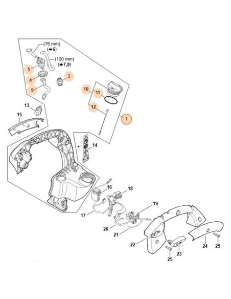 Bastidor del manillar con deposito STIHL