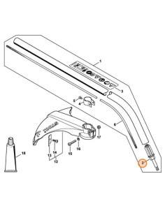 Extremo vástago de transmisión cortabordes STIHL 2