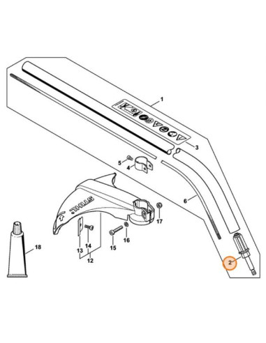 Extremo vástago de transmisión cortabordes STIHL