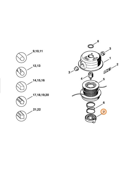 Tuerca de mariposa izquierda STIHL