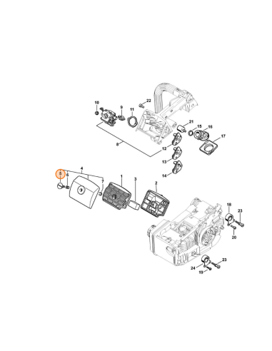Cierre tapa filtro aire STIHL
