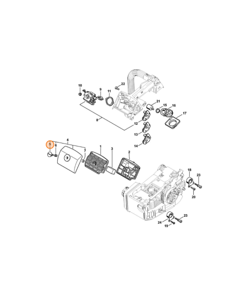 Cierre tapa filtro aire STIHL