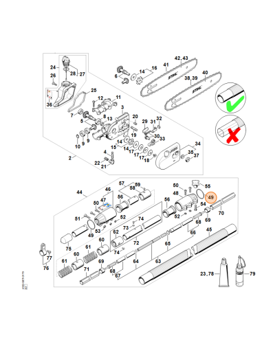 Anillo de junta circular A40X4 EPDM70 STIHL