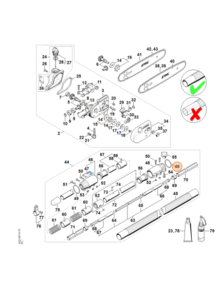 Anillo de junta circular A40X4 EPDM70 STIHL