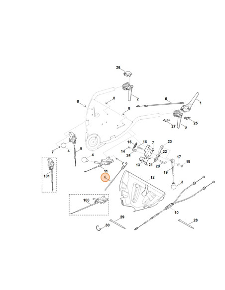 Cable de accionamiento VIKING-STIHL