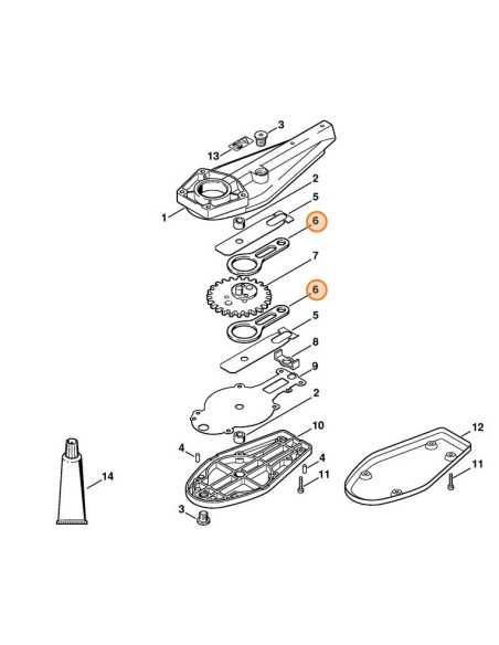 Biela caja reductora STIHL
