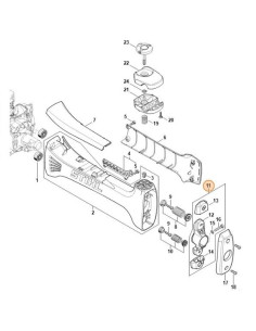 Soporte delantero sistema AV manillar desbrozadora STIHL 2