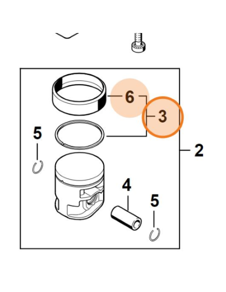 Segmento de compresión Ø 44x1,2 mm STIHL