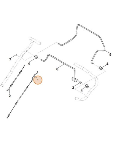 Conjunto cable de tracción cortacésped STIHL