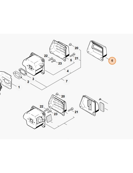 Cubierta superior silencioso STIHL