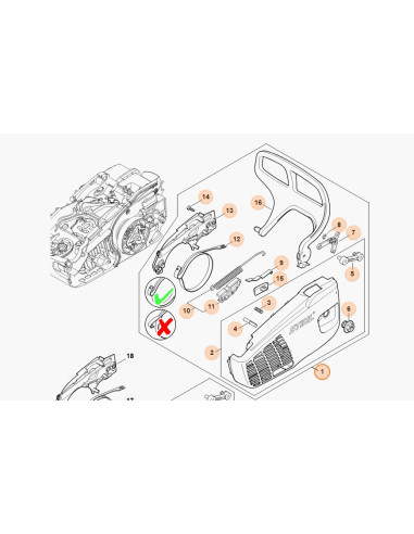 Tapa piñón cadena completa STIHL