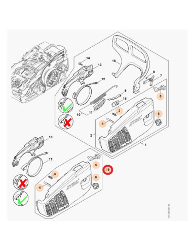 Tapa piñón cadena STIHL