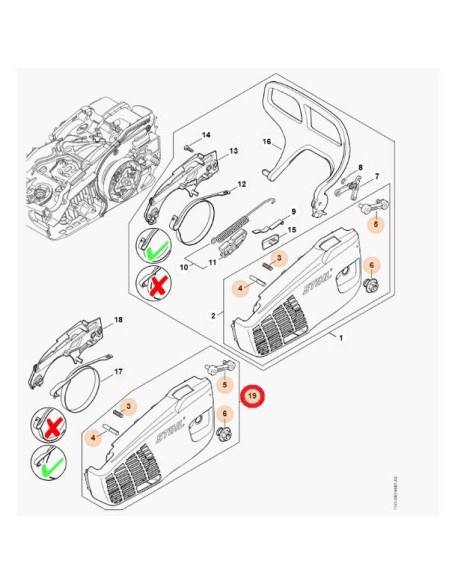 Tapa piñón cadena STIHL
