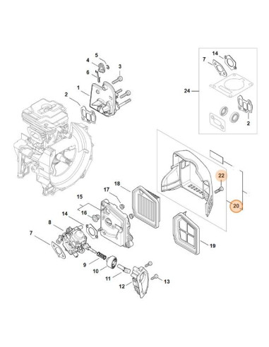 Tapa del filtro de aire STIHL
