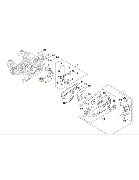 Retenedor de cadena de motosierra STIHL