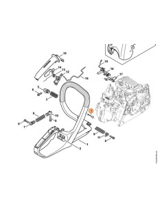 Cable seguro resorte STIHL 2