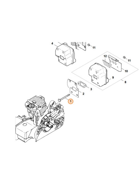 Tornillo M5X65 silencioso STIHL