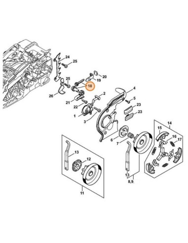 Juego engranaje recto + tornillo tensor STIHL