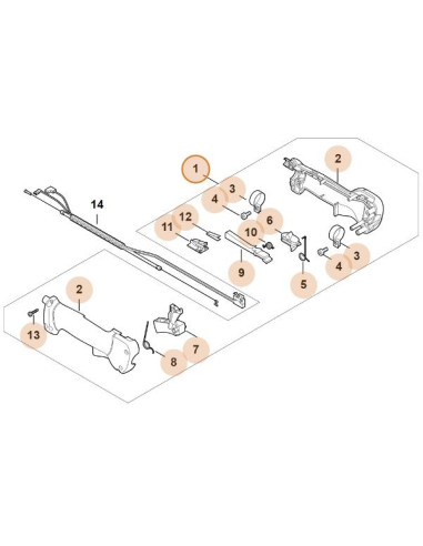 Empuñadura de acelerador completa STIHL