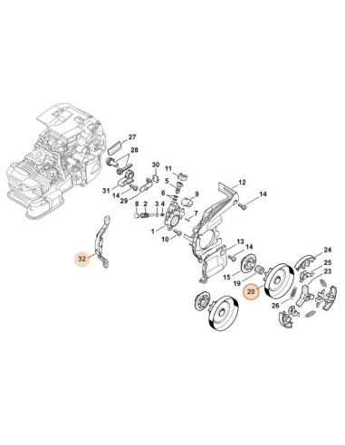 Piñón de cadena motosierra STIHL 3/8 " Picco 6d