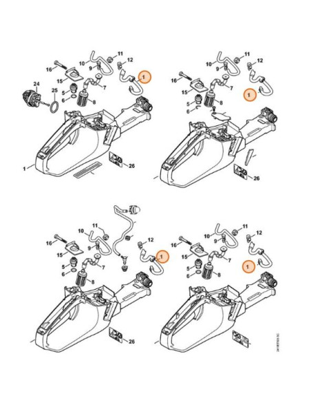 Tubo flexible combustible STIHL