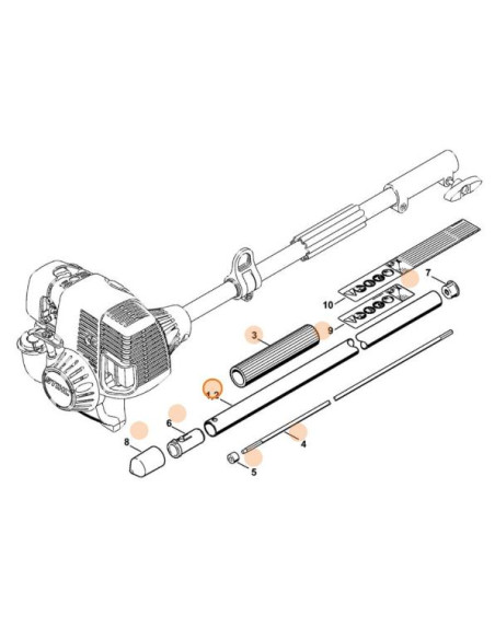 Vástago completo podador HT-KM Ø 25,4 mm STIHL