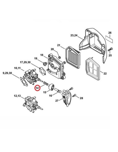 Muelle palanca aire desbrozadora STIHL