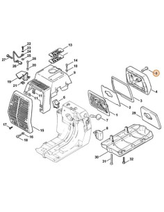 Tuerca tapa filtro de aire desbrozadora STIHL 2
