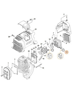 Juego botón accionamiento aire carburador STIHL 2