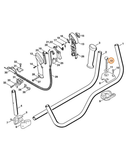 Tornillo ajuste de manillar desbrozadora STIHL