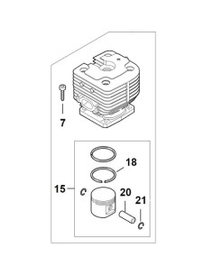 Cilindro con pistón Ø 44 mm STIHL 2
