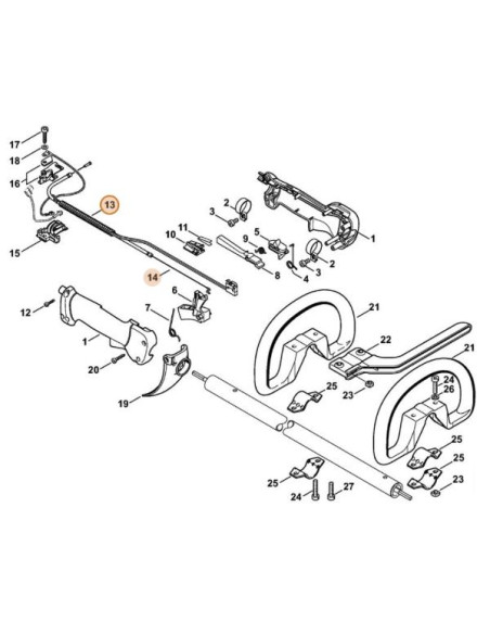 Cable de acelerador desbrozadora STIHL